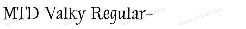 MTD Valky Regular字体转换